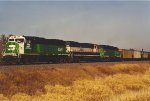 Empty coal train rolls west